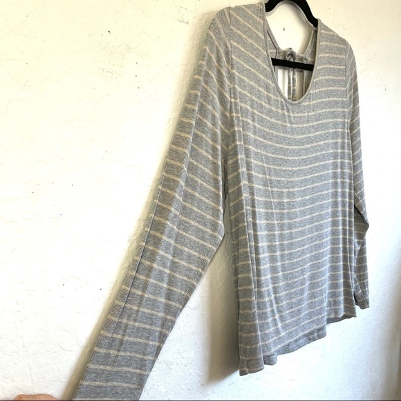 Eberjey Logan The Open Back Oversized Striped Top - Picture 2 of 6